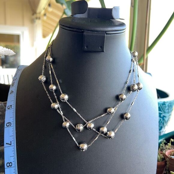 Silver Vega Beads Cold Water Creek Necklace New with Tags - Picture 8 of 8